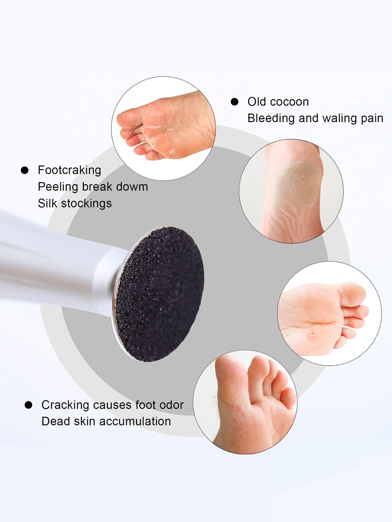 HYTOOS 100 pezzi di carta abrasiva sostituibile con discoteca 25mm carta vetrata per pedicure accessori per punte da trapano per unghie strumento per calli del piede del salone