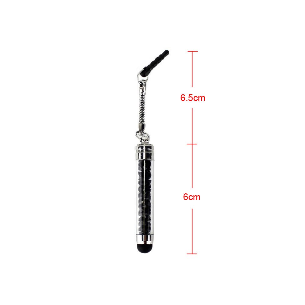 Diamond Crystal Stylus Touch Screen Pen Stylus 3.5Mm Stof Plug Cap 2 In 1 Voor Iphone Tablet Android Telefoons stylussen Pen