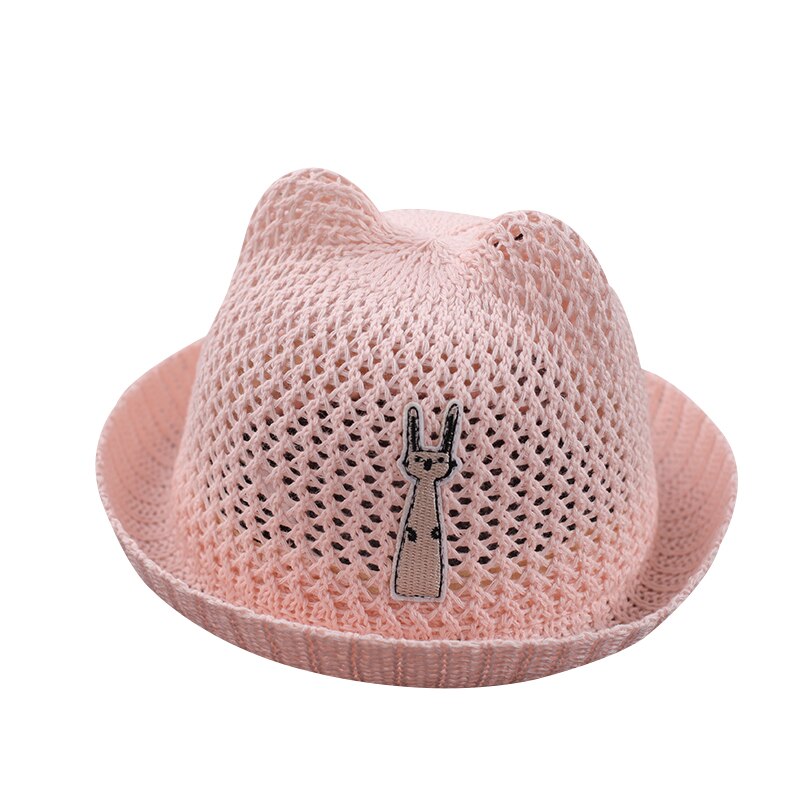 Cappello del bambino di proprietà sottile cappello di paglia di sole della maglia di modo carino