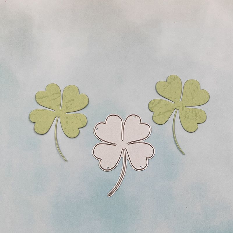 Carbon Steel Lucky clover Cutting Die Embossing Stencil Template Mold DIY Paper Art Handcraft Scrapbook Bookmark Card Decor