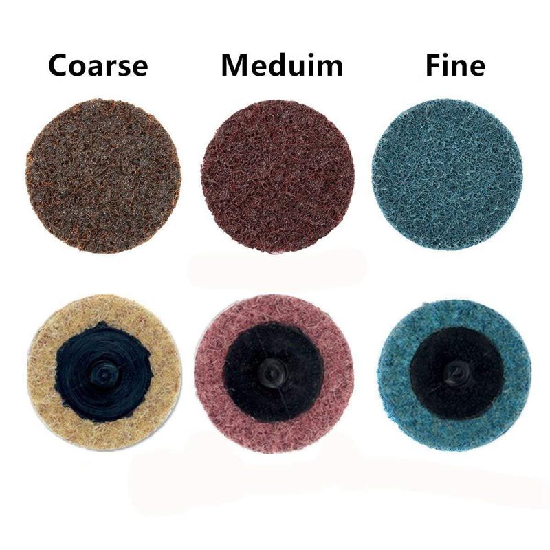 30PCS 2 inch Roloc Disc Mixed Pack(Coarse/Medium/Fine), Quick-Change Surface Conditioning Discs - for Die Grinder Surface Prep