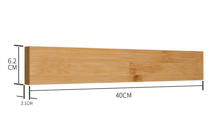 Kraftfull 6 tums magnetisk knivlist, massiv väggmonterad knivstång i trä. magnetisk kniv & verktygshållare, unik: Default Title