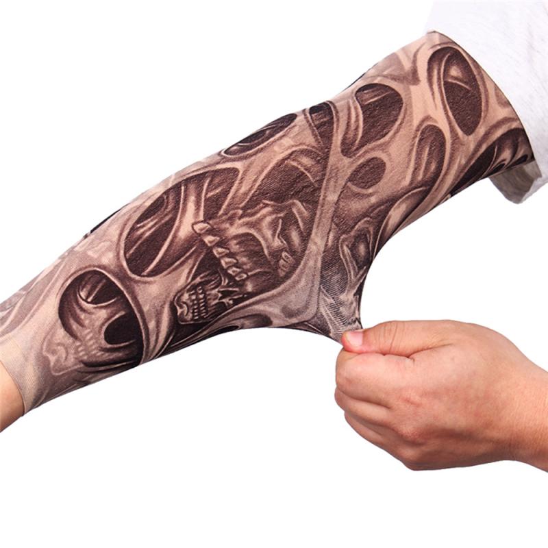 Udendørs cykelærmer 3d tatoveringer trykt arm varmere uv beskyttelse cykel ærmer arm beskyttelse ridearm varmere ærme