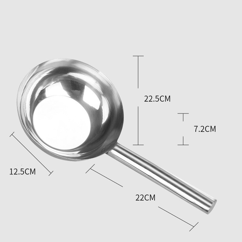 Grande louche à eau en acier inoxydable, outils de chef de cuisine, miroir poli soupe cuillère à lait régime-cuisine, grands ustensiles de capacité