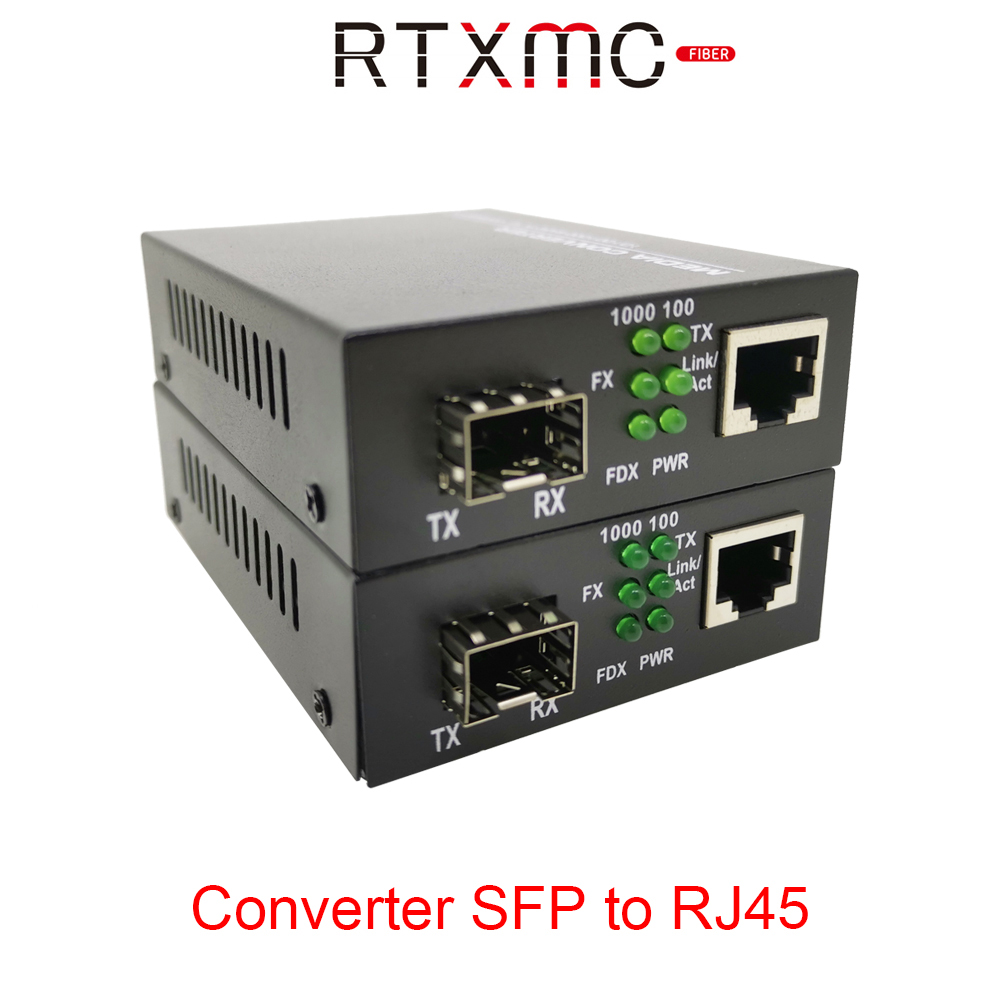 1Pair 1.25G SFP Module SC LC BIDI DDM 1000M SingleMode 20KM Media Converter Transceiver OpticalFiber FTTH Switch POE MC 1G Gigab