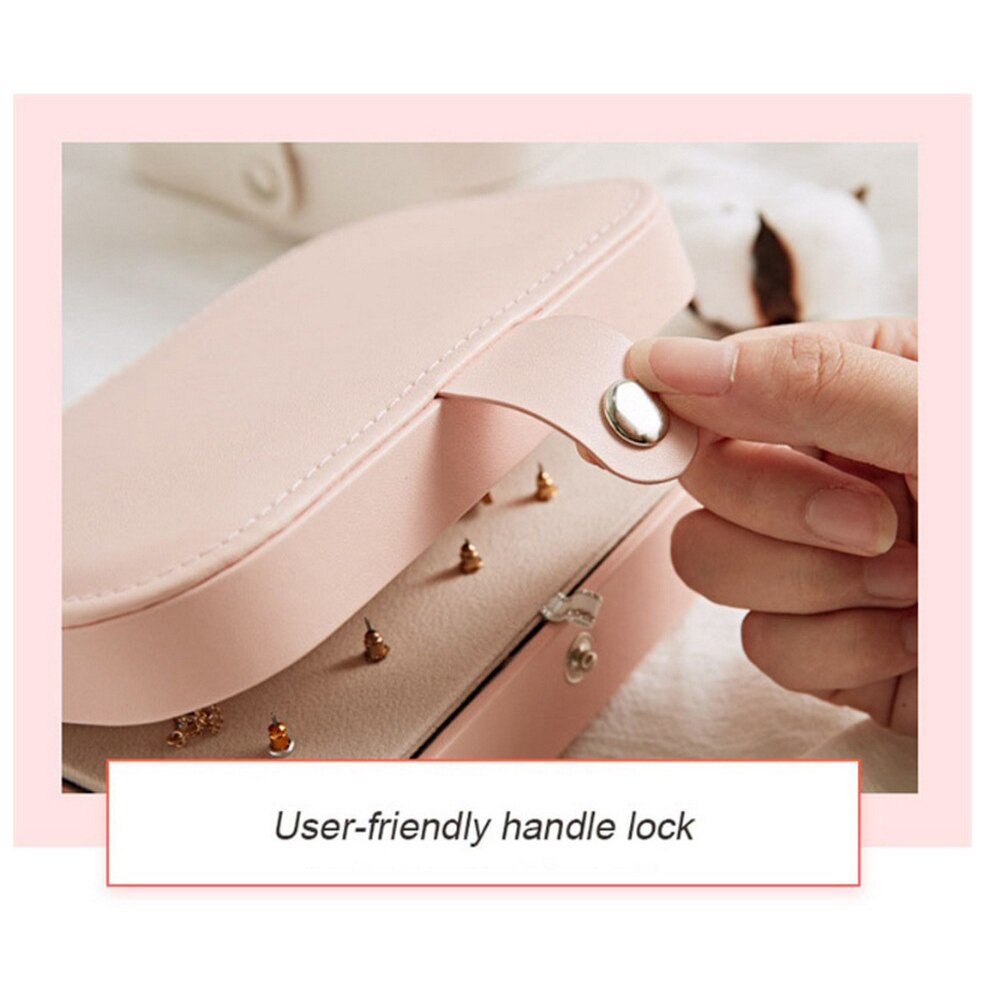 Draagbare Sieraden Doos Display Sieraden Organisator Double-Layer Earing Ketting Ring Box Earing Ring Display Organizer Holder Vrouwen