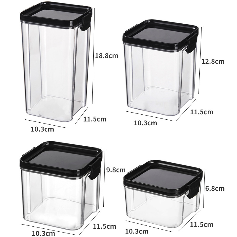 700/950/1300ML Food Storage Container Plastic Kitchen Refrigerator Noodle Box Multigrain Storage Tank Transparent Sealed Cans