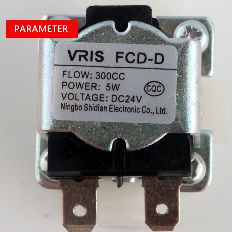 Internal Thread 1/4" DC24V Waste Water Solenoid Valve 300cc Flow RO Water Purifier FCD-D Electromagnetic Valve Normally Closed