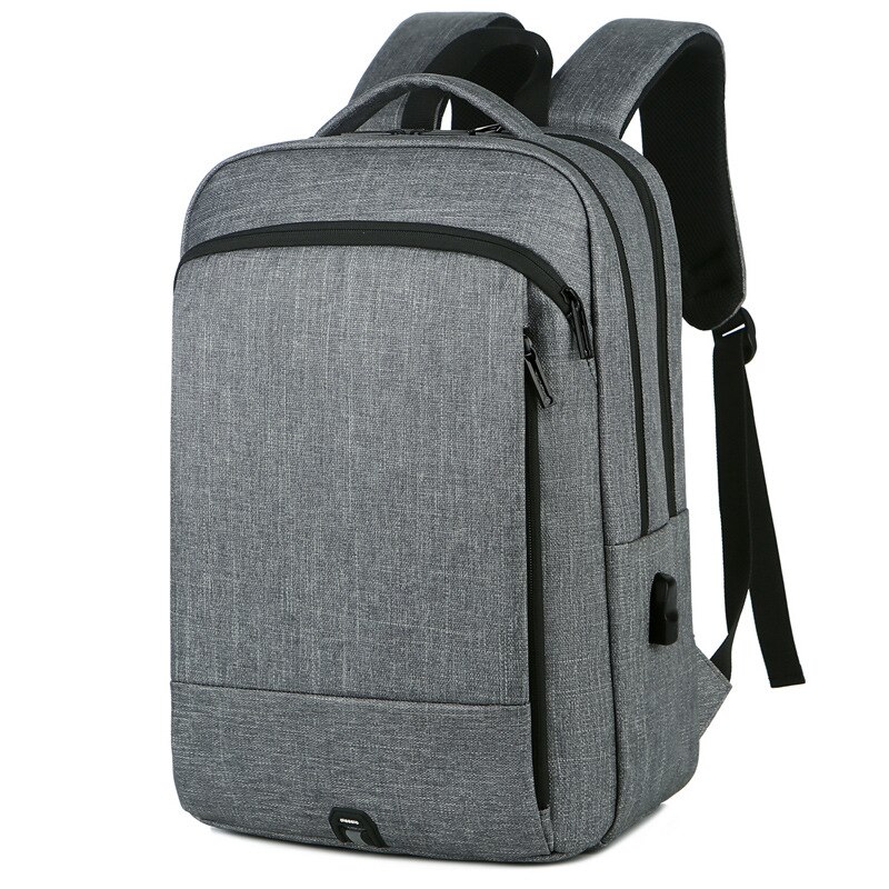 Ike Marti Business Mannen Rugzak 15.6/17 Inch Laptop Rugzakken Waterdicht Usb Opladen Anti Diefstal Reistas mannelijke Mochila: dark gray