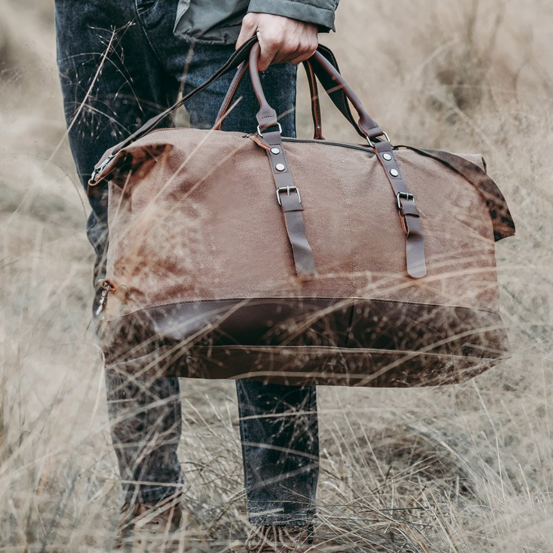 Mode Mannen Grote Capaciteit Reistas Canvas Reistas Outdoor Reizen Plunjezak Mannelijke Casual Draagtas