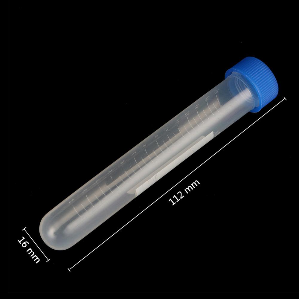 10 Pcs 15ml Screw Cap Round Bottom Centrifuge Tube Plastic Reagent Vial Container Laboratory Analysis Test Tube