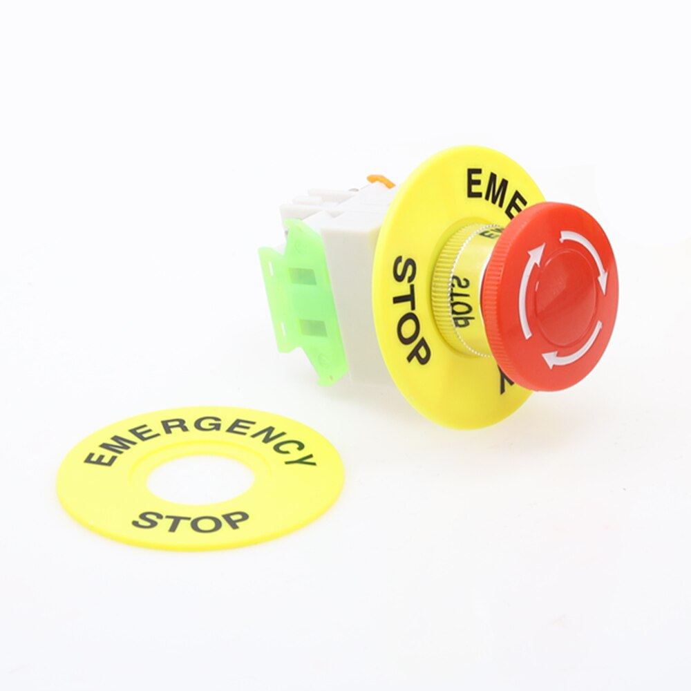 22mm red mushroom head emergency stop button switch XB2 LAY37 NO/NC alarm button switch: LAY37-11ZS