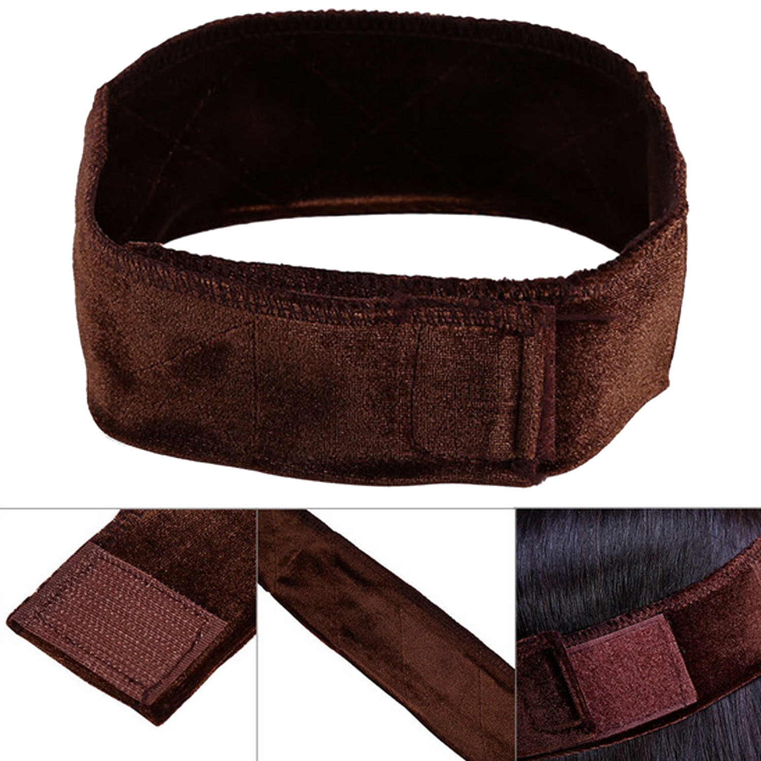 Bande de poignée de perruque antidérapante en velours réglable, avec bande auto-agrippante pour tenir votre perruque, chapeau écharpe de cheveux, 1 pièce