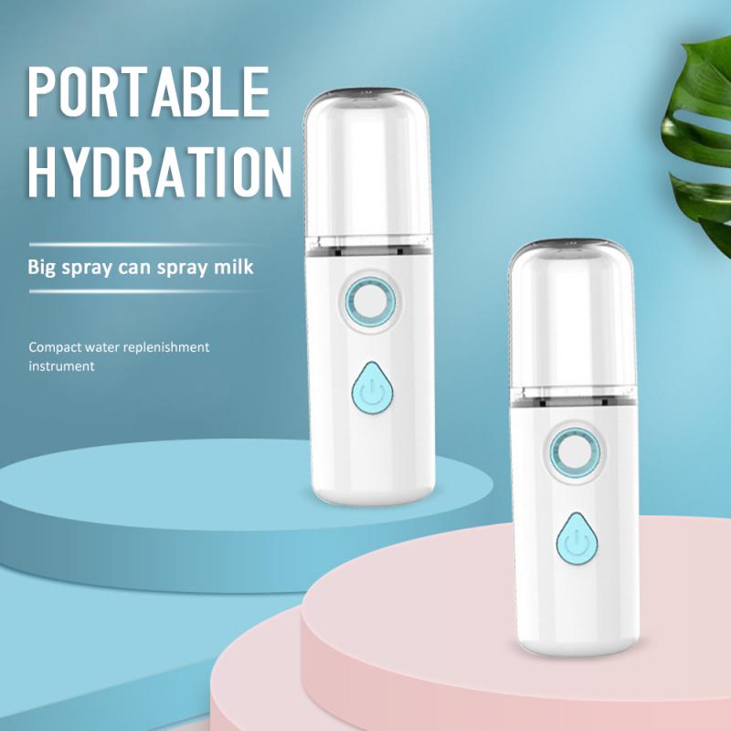 Draagbare Nano Spray Water Meter Mini Usb Oplaadbare Spuiten Handheld Luchtbevochtiger Hydraterende Gezichtsverzorging Tool