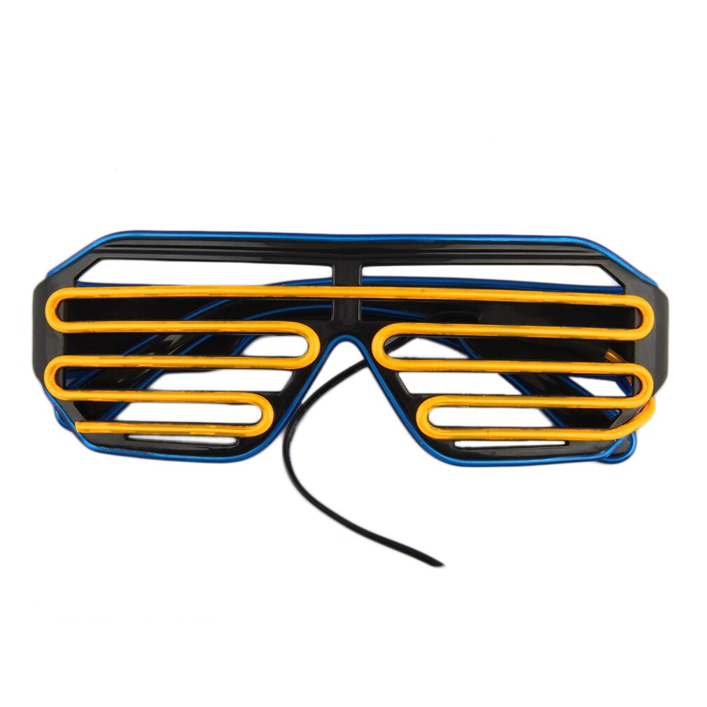 glühen LED EL Gläser Draht sonnenbrille Licht hoch Schattierungen Blinkt Rave Doppel Farbe Festival Partei Helle Gläser gafas disfraz