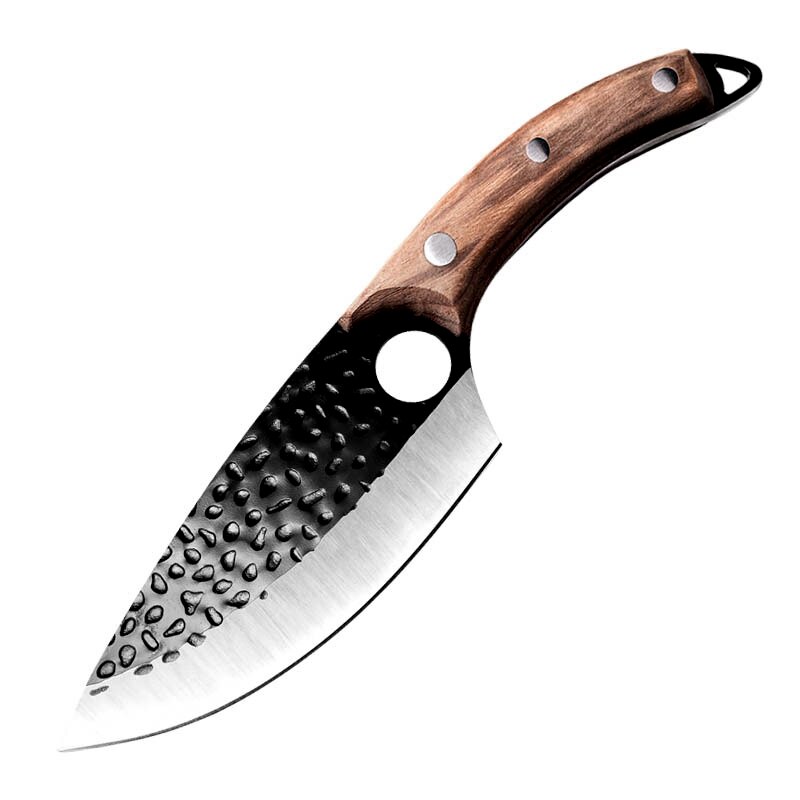 Damast Edelstahl Küchenmesser Mit Mantel Professionelle Handgemachte Fleisch Cleaver Geschmiedet Boning Messer Kochen Werkzeuge: Knife C Brown