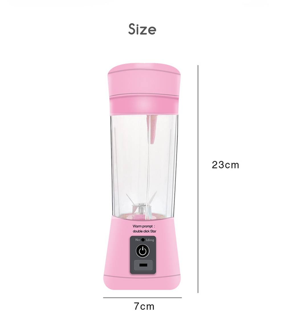 400 Mlportable Blender Usb Mixer Elektrische Juicer Machine Smoothie Blender Mini Keukenmachine Persoonlijke Blender Beker Sap Blenders