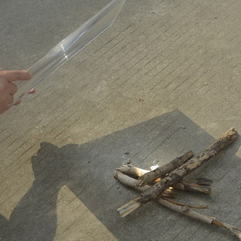 Lente de Fresnel PMMA cuadrada de 300x300mm, lente de concentración, lupa, herramientas para hacer fuego, lente de experimento científico