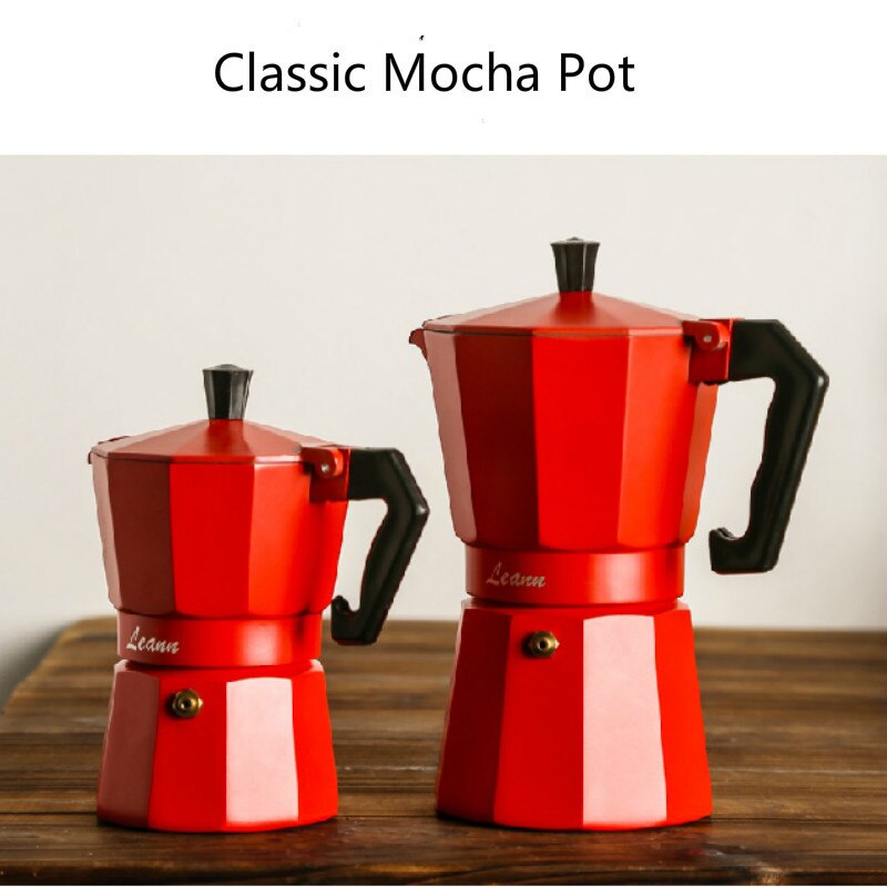 Aluminium 6 kopjes /300ml koffiezetapparaat aluminium materiaal koffiekannen mokkapot mokka koffiezetapparaat  v60 koffiefilter espressomachine