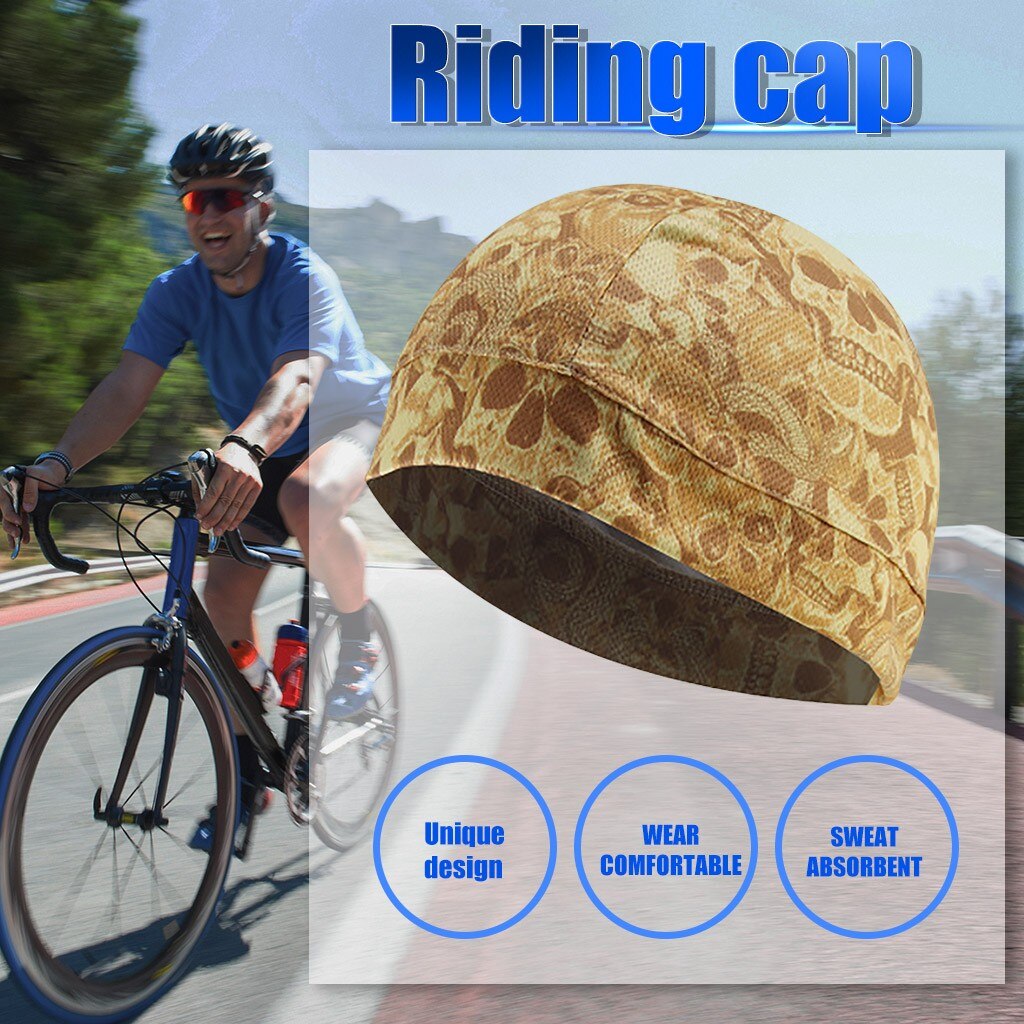 2121 Unisex Cycling Helmet Liner Skull Cap Spring Under Helmet Cap Men Women Running Beanie Hat Quick Dry Sport Caps#0814y30: I