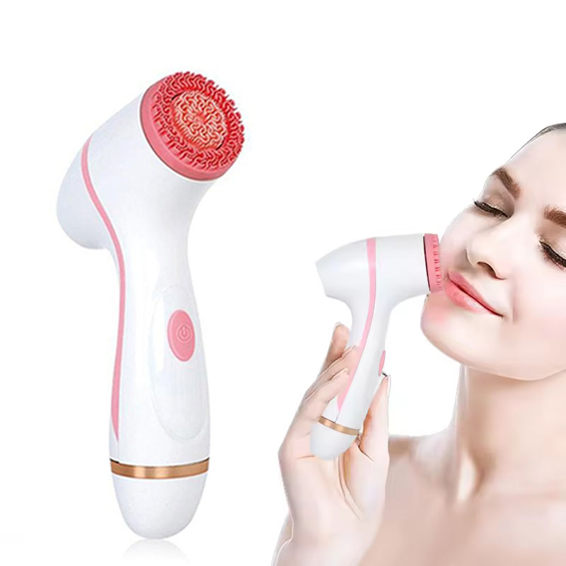 Thuisgebruik 3-IN-1 siliconen reinigingsborstel Handheld waterdichte peeling schrobben Elektrische siliconen gezichtsreinigingsborstel