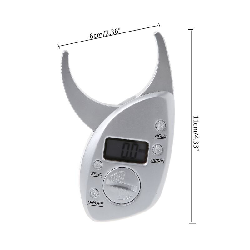 Digitale lcd-lichaamsvetmeter, weegschaal, fitnessmonitor, digitale huidplooimeter, diktemeter, lichaamsslankheidsmeter