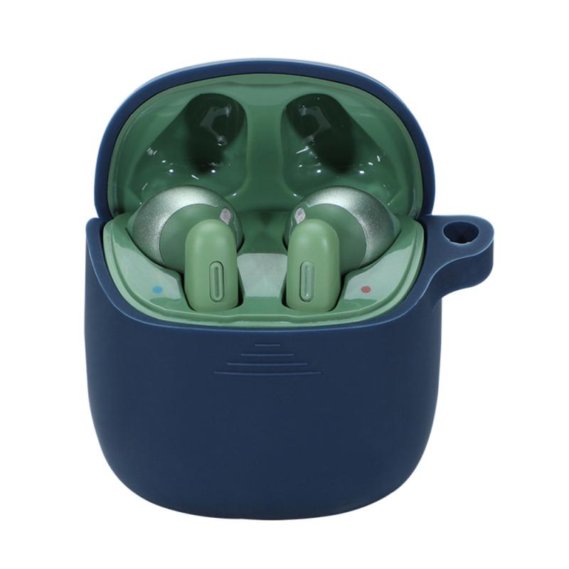 Anti-fall Silicone Earphone Case Protective Cover Shell for JBL jbl tune 220TWS Wireless Bluetooth Earphones Accessories: midnight blue
