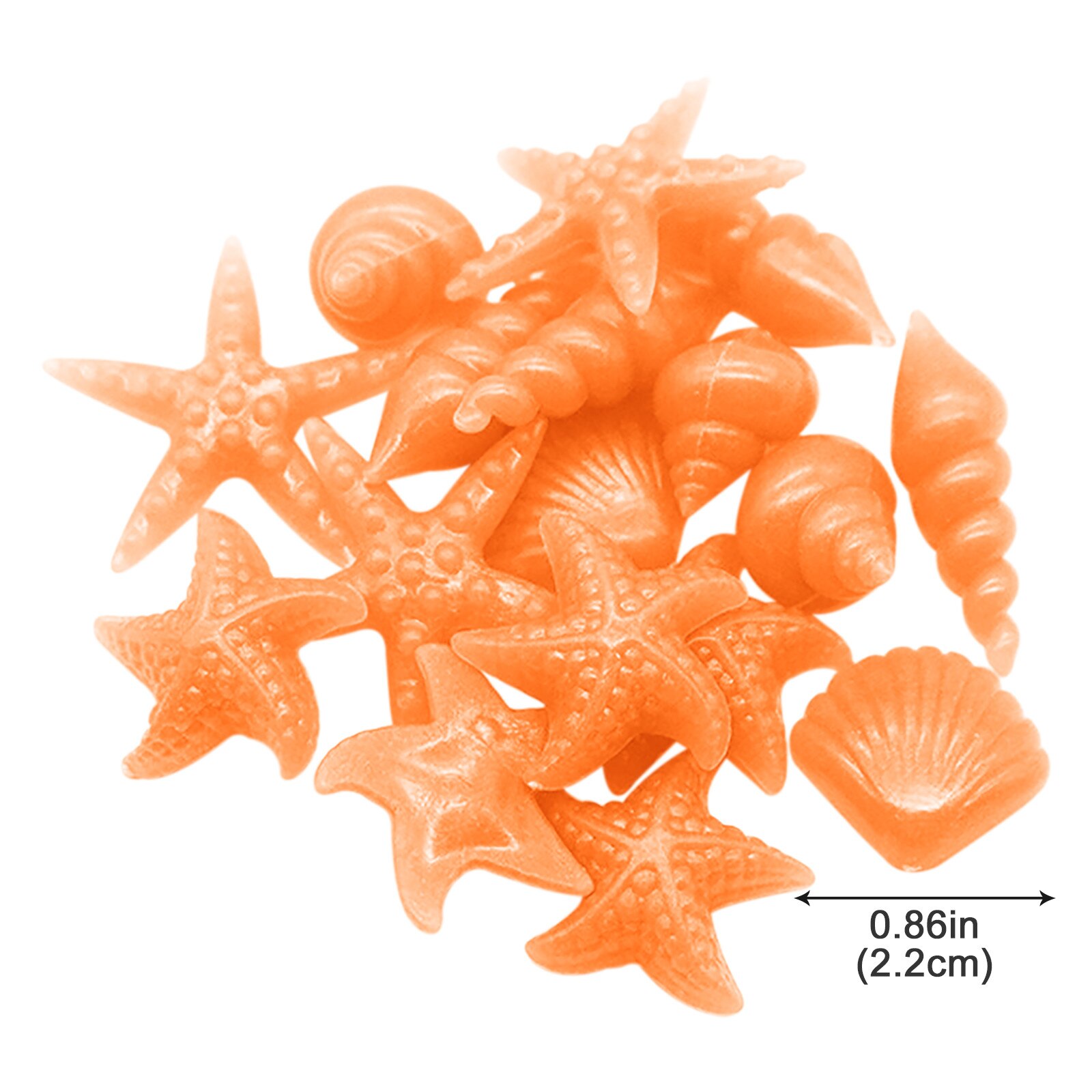 100pcs/set Resin Garden Shell Shaped Outdoor Pebbles Pool Glowing Stones Landscape Luminous Colorful Conch Fish Tank Aquarium