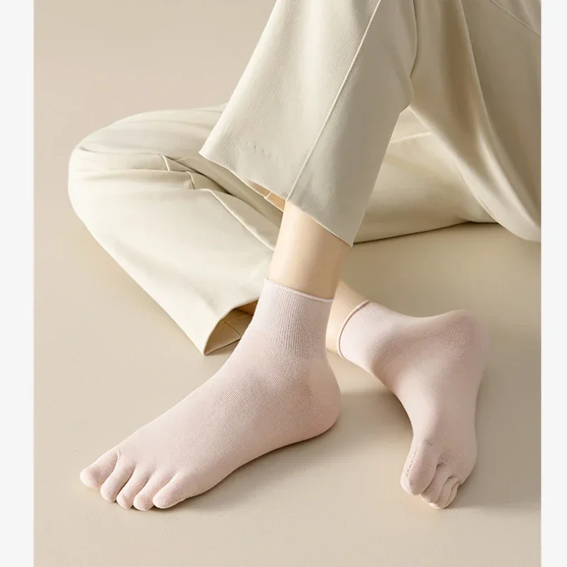5 Paar Vrouwen Vijf Vingersokken Lente Zomer Teen Sokken Met Aparte Vingers Middelste Buis Dames Katoenen Sportsokken Dames
