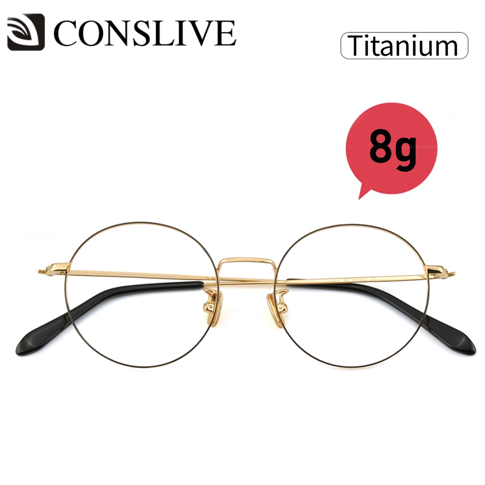 Titanium Ronde Bril Frame Vrouwen Optische, Vrouwen Brillen Bijziendheid Lenzen Bril Met Dioptrie Minus 17901