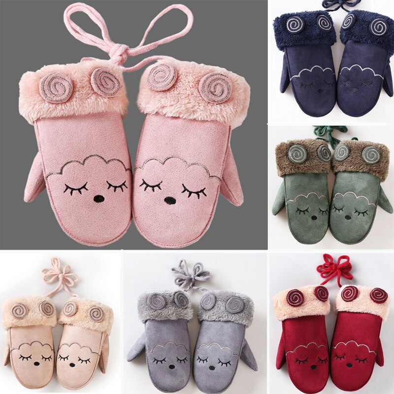 Winter warme handschoenen dikke wanten kinderen meisjes jongens twist handschoenen warme handschoenen met volle vingers karakter kinderkleding