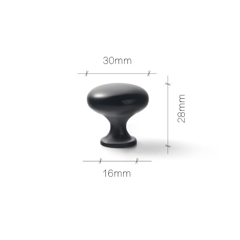 Tiradores modernos dorados, negros y grises para cajones, baño, cocina, puerta de armario: 1pc-black