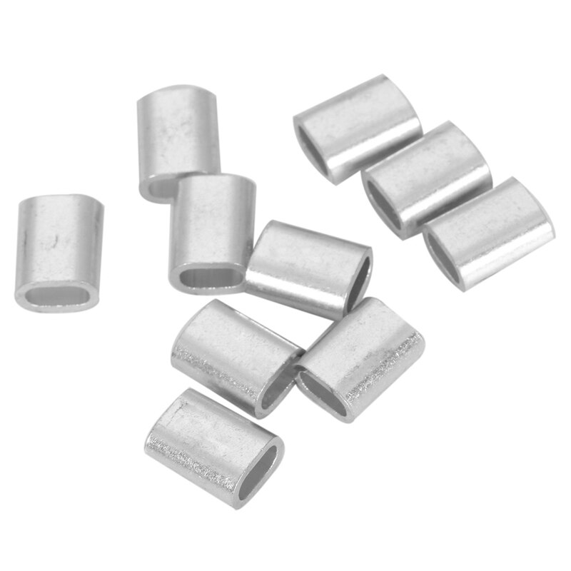 Casquillos de cuerda de alambre de aleación de aluminio, 10 piezas, 3Mm, 100 piezas, 4Mm de diámetro