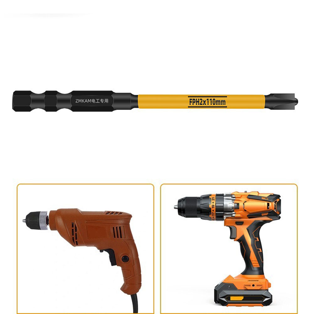 Magnetic Screwdriver Bit Nutdrivers FPH2 FPH2 65 110/150mm Electrician Special HRC60 Hardness Cross Impact Screwdriver Bits Tool
