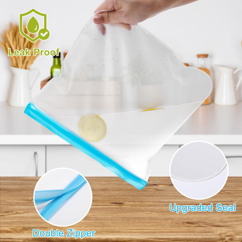 Food Grade Storage Containers Leakproof Containers Reusable Stand Up Zip Shut Bag Fresh Bag Food Multi Purpose Storage Bag
