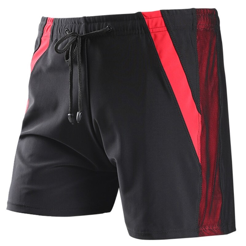 Herren schnelltrocknende badeshorts mit kontrastfarbe, lockerer passform, kordelzug: R