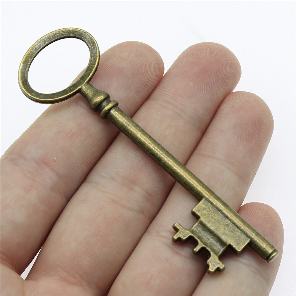 2 Stuks Grote Sleutel Hanger Charms Antiek Brons Kleur Key Charms Sieraden Diy Vintage Key Bedels Voor Armband Maken: A10258-79mm