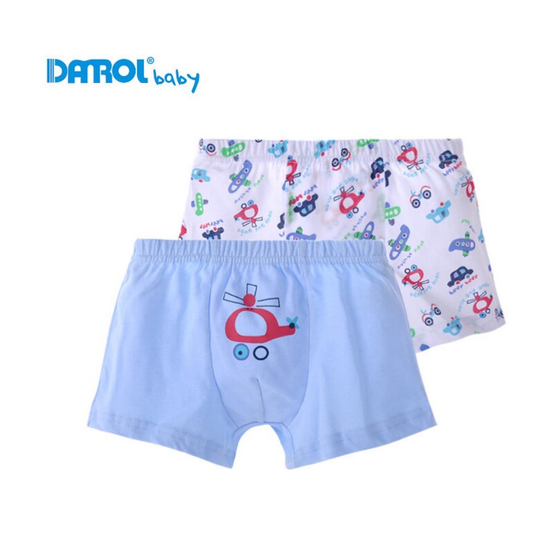 Calzoncillos bóxer de algodón 100% para niños, ropa interior de dibujos animados, 2 unids/lote