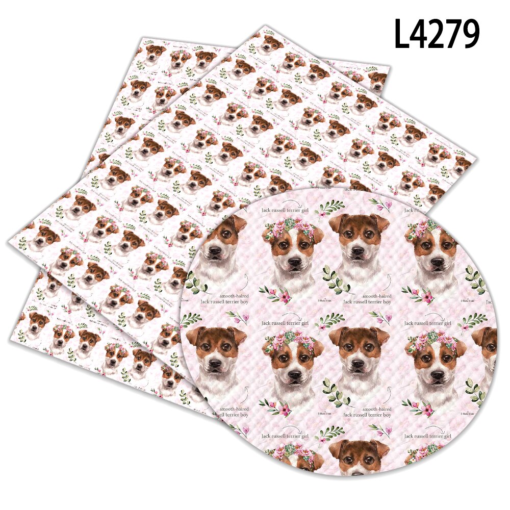 Feuilles de cuir synthétiques A4 22x30cm pour bricolage, imprimés de dessins animés d'animaux différents, fournitures de couture faites à la main, décor de vêtements: L4279