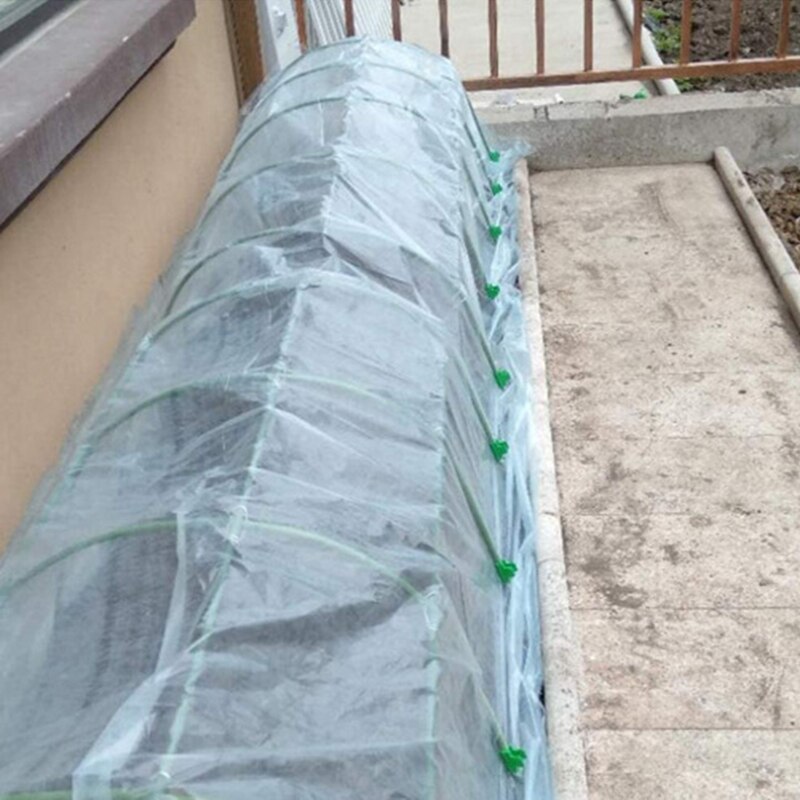 Plant Clips 20 Stuks Groen Pijp Klemmen Vaste Film Clips Tuin Accessoires 11Mm/0.43Inch Stakes Kas Outdoor rij Cover Clips