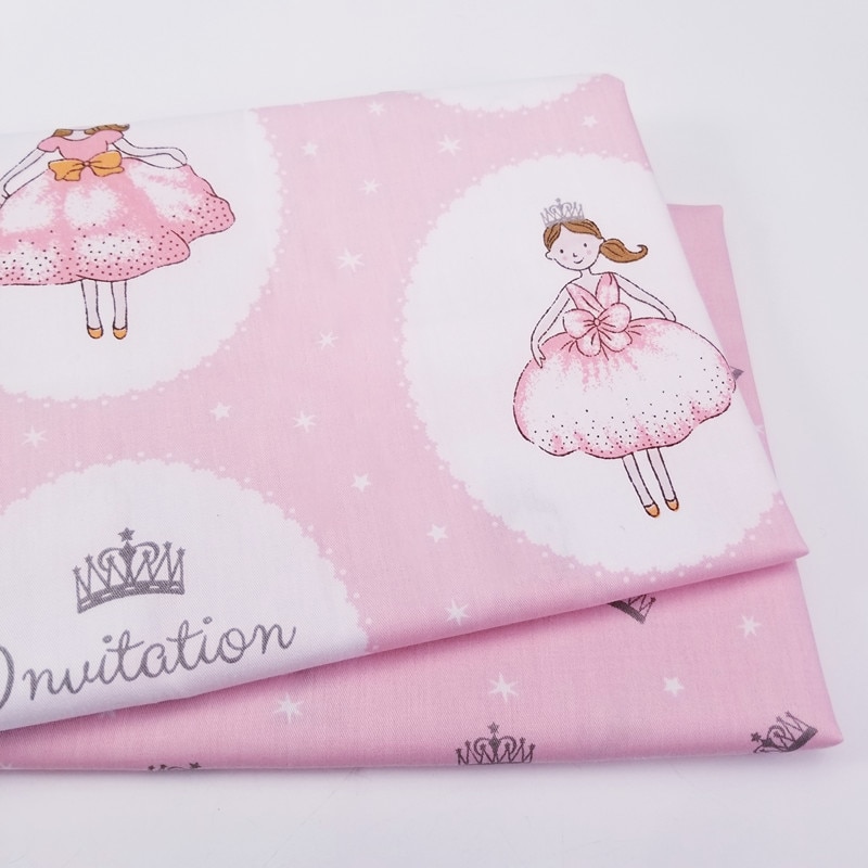 Gedruckt Mädchen freundlicher baumwolle Stoff Baby Baumwolle Patchwork Tuch für DIY NäHenne Quilten Fett Viertel Material Für Baby &Ampere; Art