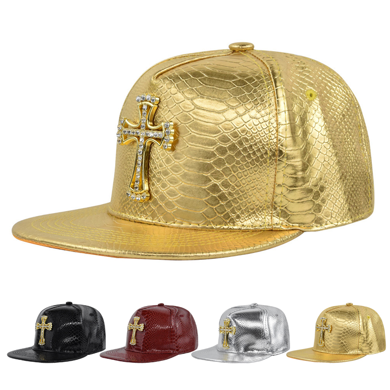 Hiphop-caps korset jesus metallmerkelapp breakdancing streetdance hatt med flat brem hiphop-caps med tettsittende passform ungdoms-tidevannscaps