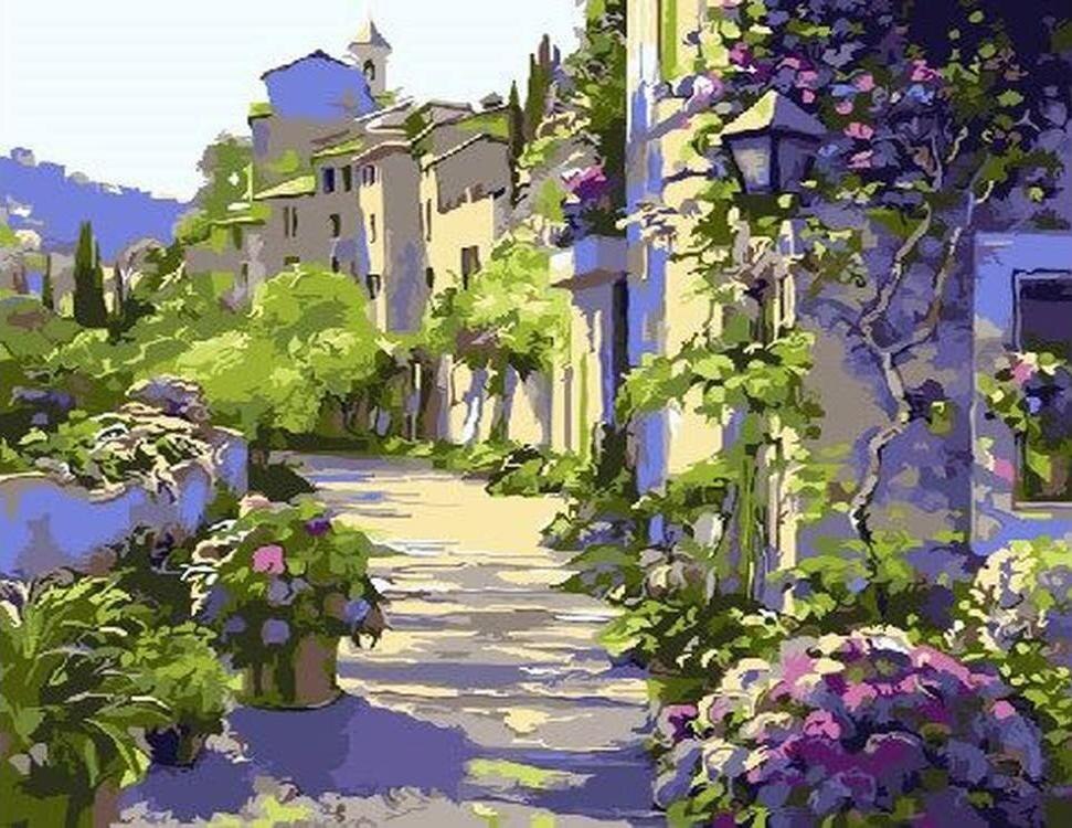 HUACAN Painting By Number Tree Scenery Kits Drawing Canvas HandPainted DIY Picture By Numbers Lake Landscape Home Decor: SZHC1-4932