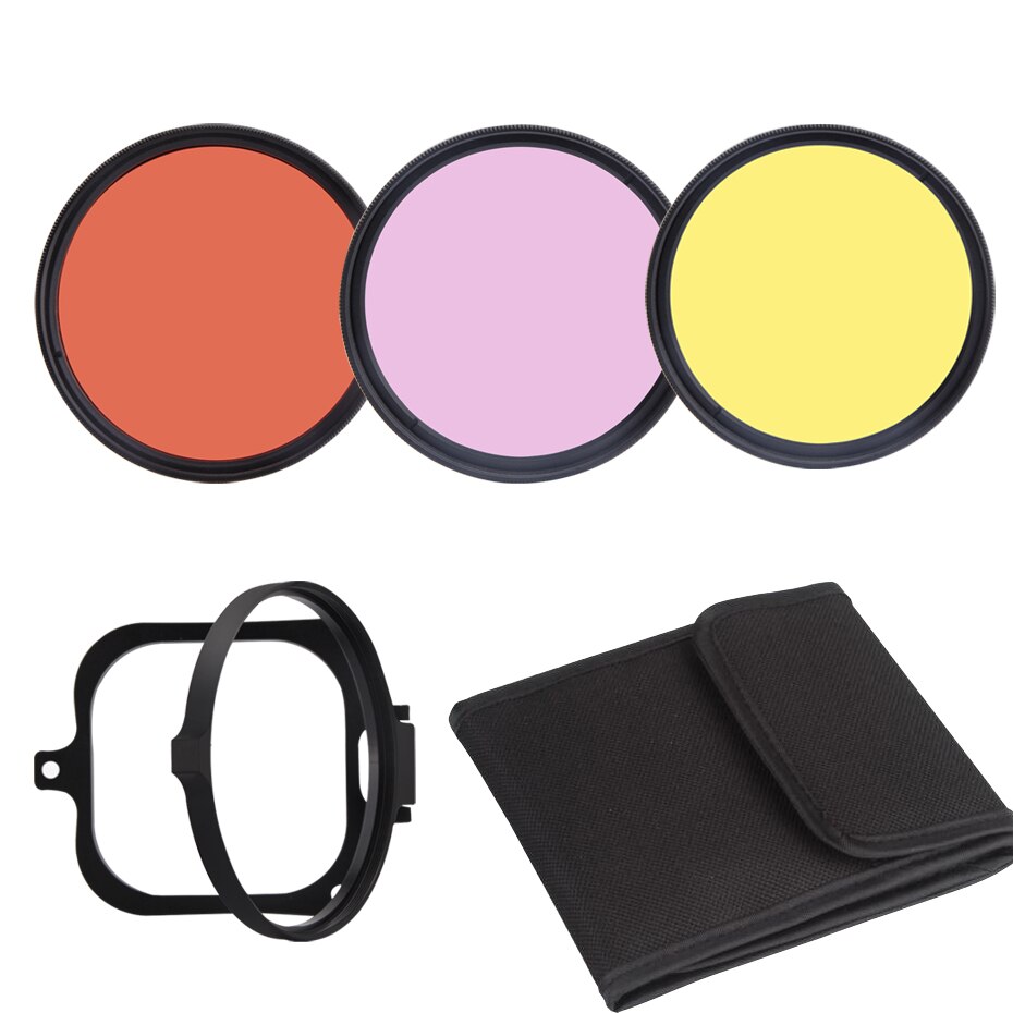 Filtros para Cámara de Acción, de 58mm, para GoPro Hero 8, color negro, supermacro, para buceo de cerca, para GoPro Hero8, estuche negro resistente al agua, accesorios: 5in1
