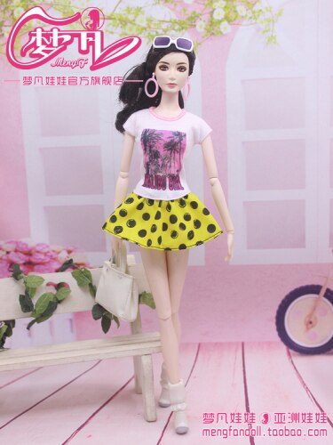 30cm Doll Dress Clothes suit for licca For ob24 ob27 Doll for Mengfan Doll Accessories Baby Toys Best Girl': Yellow