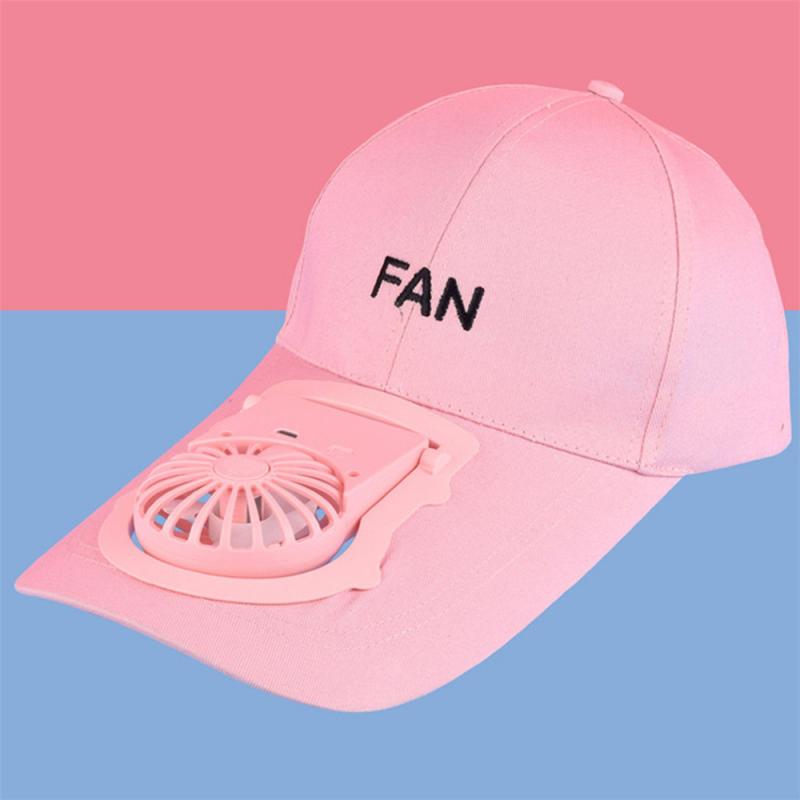 Gorro de sol portátil con ventilador eléctrico, gorras deportivas transpirables ajustables recargables por USB, 3 colores,: 03