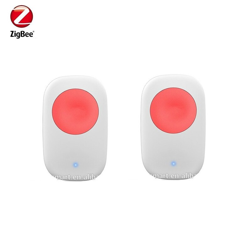 Zigbee SOS Button Home Security Alarm System Work with Zigbee Gateway Home Assistant HASS Zigbee2mqtt Mqtt: 2pcs