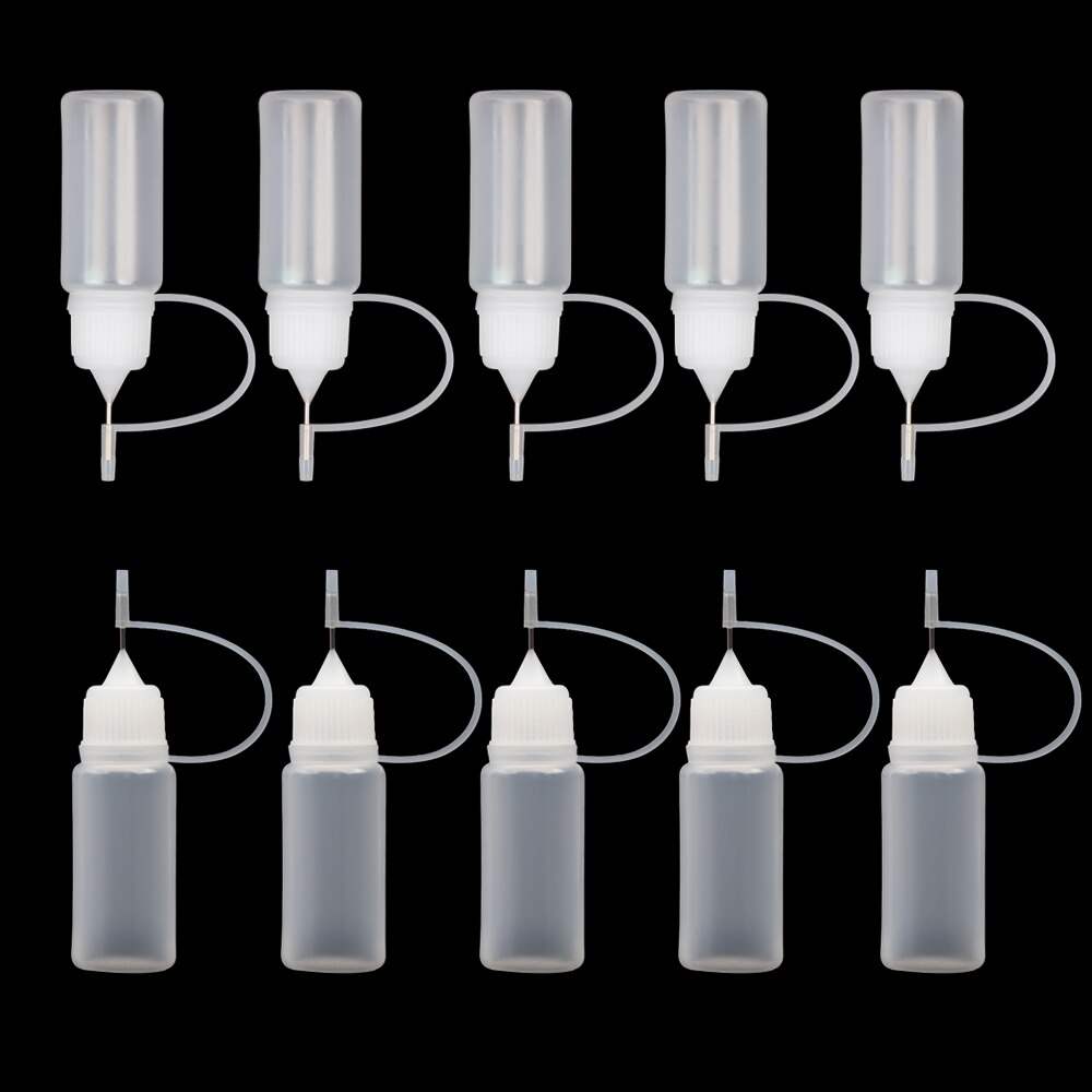 5Pcs 10/30ml Hergebruik Lijm Applicator Plastic Naald Squeeze Fles voor Papier Quilling DIY Scrapbooking Papier Arts ambachten Doos Tool