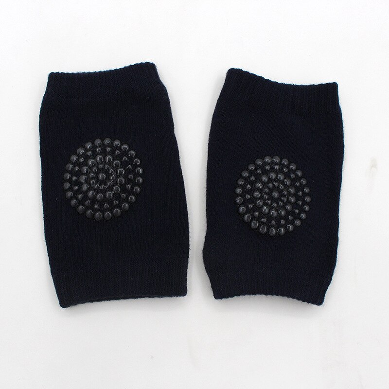 Peuter Kids Kneepad Protector Soft Thicken Terry Antislip Doseren Veiligheid Kruipen Baby Beenwarmers Goed Knie Pads Voor kind: Black