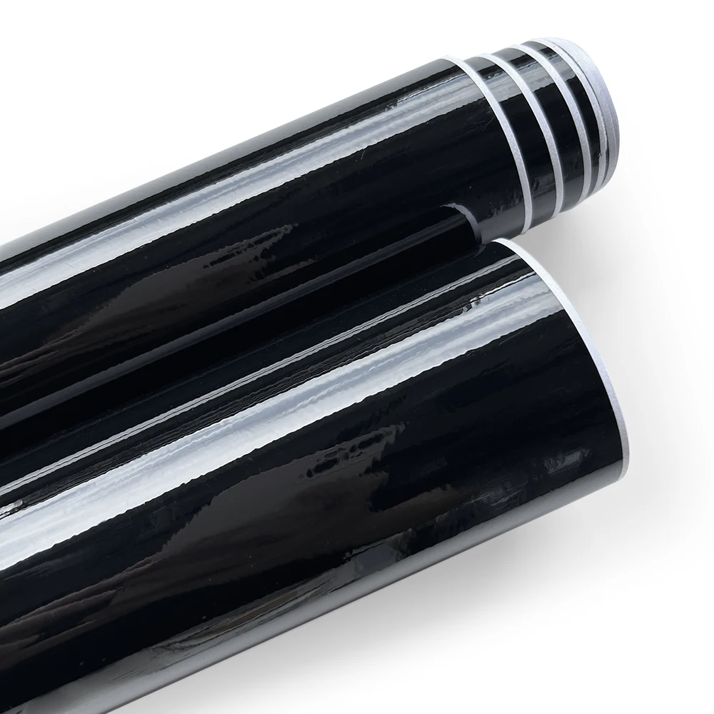 Película de vinilo brillante negra de Piano, pegatina de Color brillante negro, calcomanías de estilo para motocicletas y coches, pegatinas decorativas, accesorios